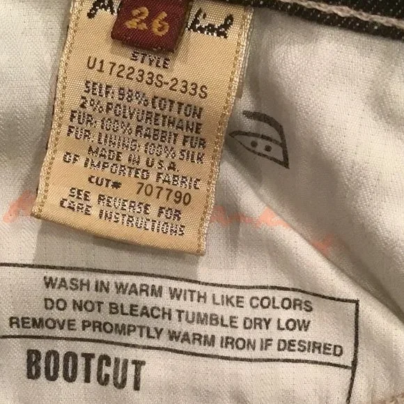 7 For All Mankind Fur Cropped Jeans - Picture 5 of 7